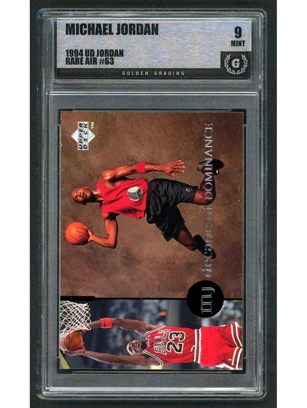 1994 Upper Deck MJ Rare Air #63 Michael Jordan Bulls HOF Graded Mint 9